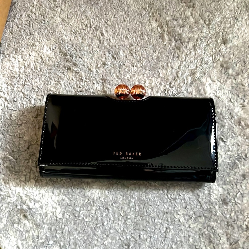 SOLD -  New - Ted Baker Black Patent Wallet